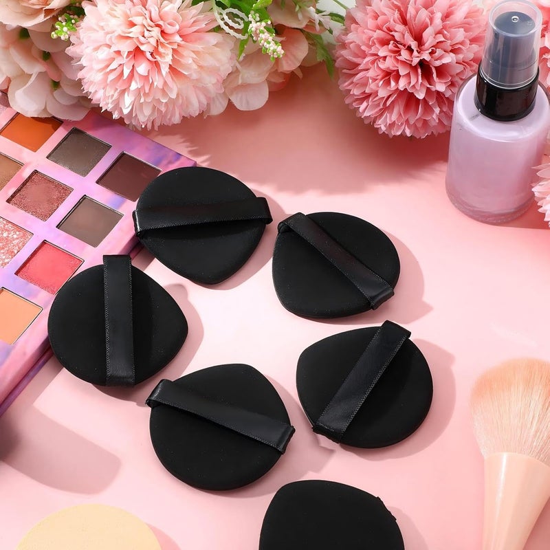 Meanplan 100 Pcs Powder Puff Face Soft Makeup Sponge Triangle Powder Puffs for Loose Velour Cosmetic Foundation Wet Dry Sponge Makeup Tools(Vivid Colors) - Image 5